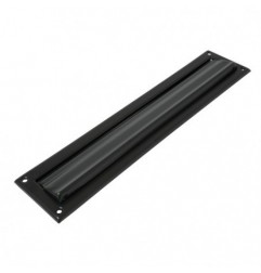 AMIG 17589  
 Bocacartas 2  
 342 x 73 mm  
 Acero  
 Negro