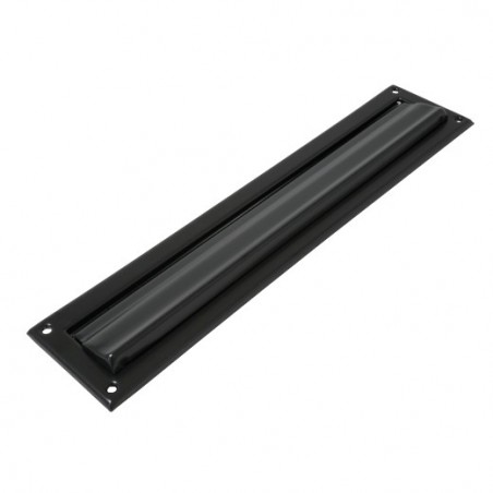 AMIG 17589  
 Bocacartas 2  
 342 x 73 mm  
 Acero  
 Negro