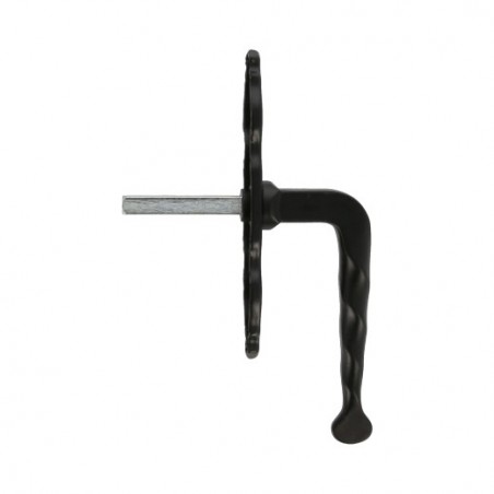AMIG 17590  
 Manilla para ventana 121  
 100 x 22 mm  
 Placa de acero, Tirador de zamak  
 Negro
