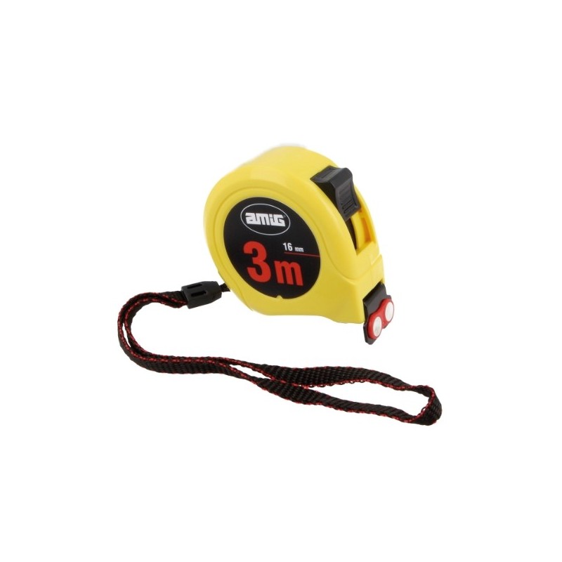 AMIG 17598  
 Flexómetro 53  
 3 m x 16 mm  
 Amarillo/Negro