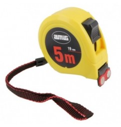 AMIG 17599  
 Flexómetro 53  
 5 m x 19 mm  
 Amarillo/Negro
