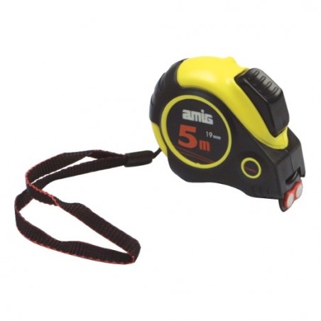 AMIG 17603  
 Flexómetro 54  
 5 m x 19 mm  
 Amarillo/Negro