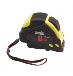 AMIG 17604  
 Flexómetro 55  
 8 m x 25 mm  
 Amarillo/Negro