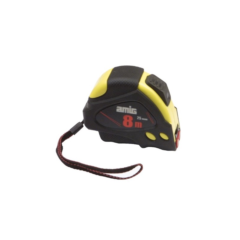 AMIG 17604  
 Flexómetro 55  
 8 m x 25 mm  
 Amarillo/Negro