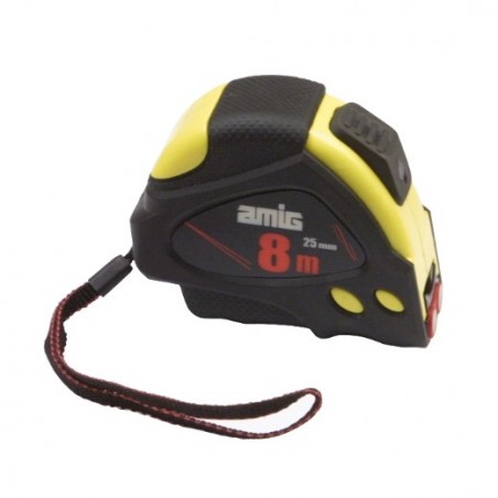 AMIG 17604  
 Flexómetro 55  
 8 m x 25 mm  
 Amarillo/Negro