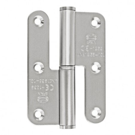 AMIG 17719  
 Pernio 421 CE  
 100 x 70 x 3 mm  
 Acero inoxidable 18/8  
 Mate - Izquierda