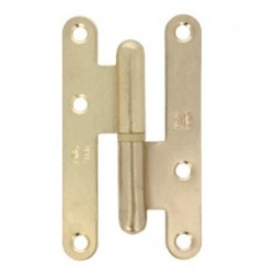 AMIG 17746  
 Pernio 405  
 95 x 52 x 2 mm  
 Acero  
 Latonado barnizado - Izquierda