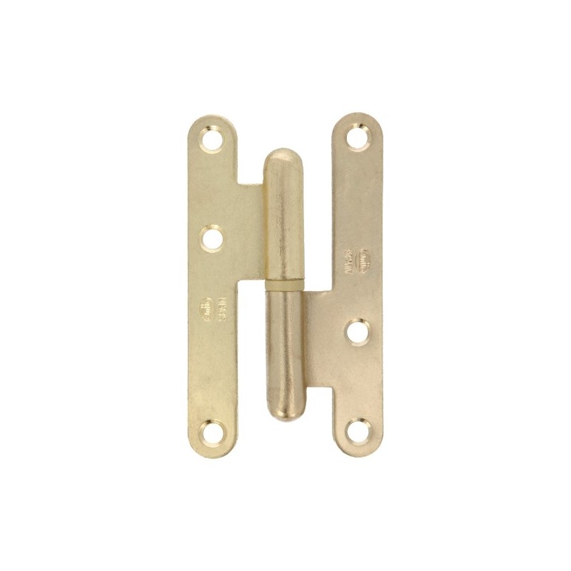 AMIG 17746  
 Pernio 405  
 95 x 52 x 2 mm  
 Acero  
 Latonado barnizado - Izquierda