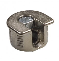 AMIG 17763  
 Soporte oculto fijación estantes 40  
 M6 - Ø20 x 12,5 mm  
 Zamak  
 Niquelado