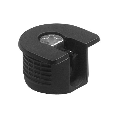 AMIG 17764  
 Soporte oculto fijación estantes 40  
 M6 - Ø20 x 12,5 mm  
 Plástico  
 Negro