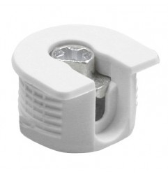 AMIG 17765  
 Soporte oculto fijación estantes 40  
 M6 - Ø20 x 12,5 mm  
 Plástico  
 Blanco