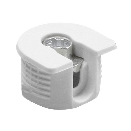 AMIG 17765  
 Soporte oculto fijación estantes 40  
 M6 - Ø20 x 12,5 mm  
 Plástico  
 Blanco