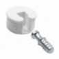 AMIG 17768  
 Soporte oculto fijación estantes 41  
 M6 - Ø20 x 12 mm  
 Plástico  
 Blanco