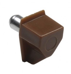 AMIG 17794  
 Soporte plástico para baldas 161  
 Ø5 x 18 x 10 mm  
 Plástico  
 Marrón