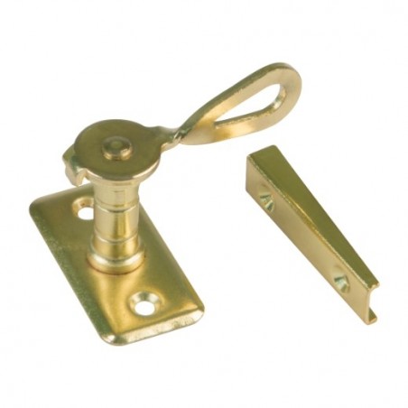 AMIG 17842  
 Aldabilla 12  
 50 x 25 x 38/20 mm  
 Acero  
 Latonado barnizado