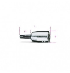 900TX 10 Vaso de 1/4&quot, con punta Torx&reg,, cromado