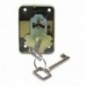 AMIG 17847  
 Cerradura mueble 6  
 70 x 50 mm  
 Acero  
 Martelé - Derecha