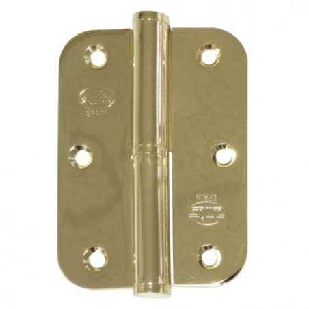 AMIG 17894  
 Pernio 423  
 90 x 65 x 2,5 mm  
 Acero  
 Latonado barnizado - Izquierda