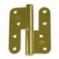 AMIG 17902  
 Pernio 425  
 100 x 88 x 3 mm  
 Acero  
 Latonado barnizado - Izquierda