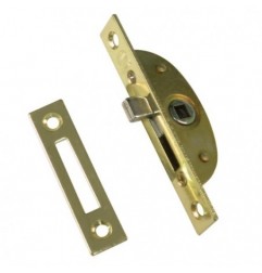 AMIG 17933  
 Falleba de embutir 21  
 100 x 25 mm  
 Acero  
 Latonado barnizado