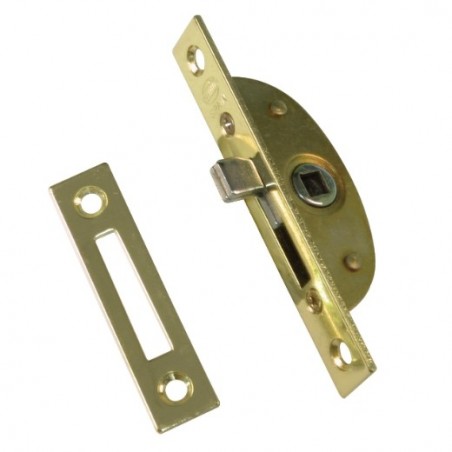 AMIG 17933  
 Falleba de embutir 21  
 100 x 25 mm  
 Acero  
 Latonado barnizado