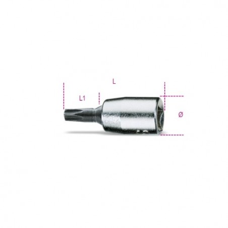 900TX 30 Vaso de 1/4&quot, con punta Torx&reg,, cromado