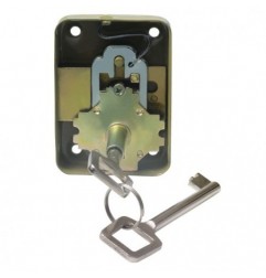AMIG 17969  
 Cerradura mueble 6  
 70 x 50 mm  
 Acero  
 Martelé - Izquierda