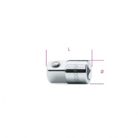 900/16 Adaptador con cuadrado hembra de 1/4&quot, y macho de 3/8&quot,