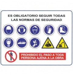 AMIG 18080  
 Señal obras 10011  
 990 x 670 mm  
 Polietileno