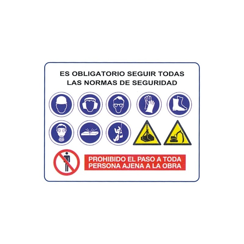 AMIG 18080  
 Señal obras 10011  
 990 x 670 mm  
 Polietileno