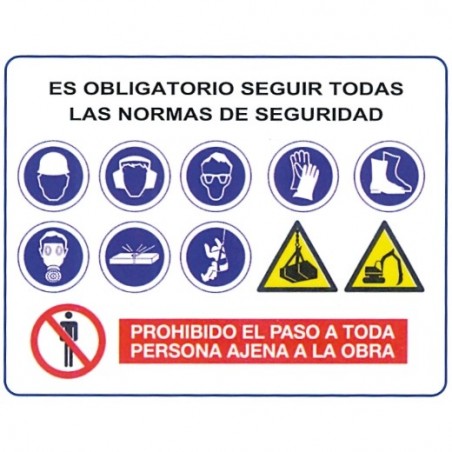 AMIG 18080  
 Señal obras 10011  
 990 x 670 mm  
 Polietileno