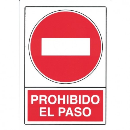 AMIG 18084  
 Señal prohibición 10020  
 300 x 210 mm  
 Polietileno