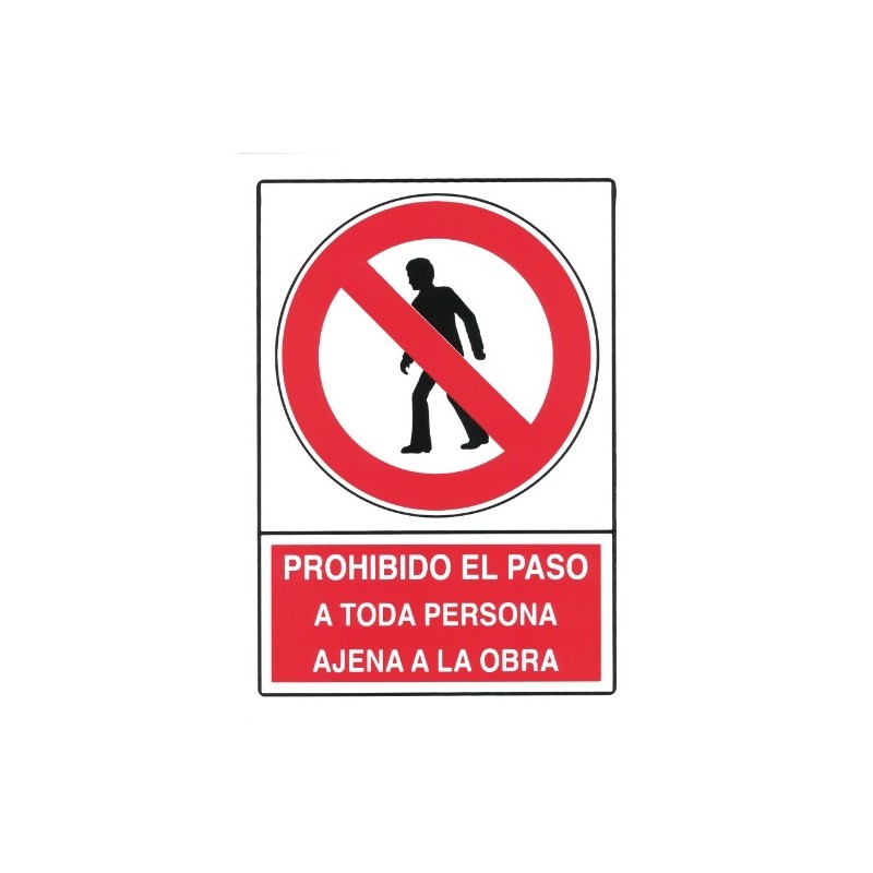 AMIG 18087  
 Señal prohibición 10020  
 300 x 210 mm  
 Polietileno