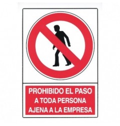 AMIG 18090  
 Señal prohibición 10020  
 300 x 450 mm  
 Polietileno