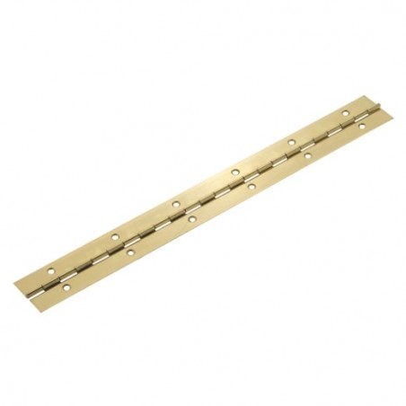 AMIG 18419  
 Bisagra piano 2  
 1020 x 32 mm  
 Acero  
 Latonado barnizado
