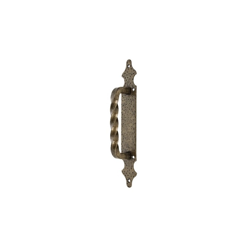 AMIG 18431  
 Manillón con placa 100  
 280 x 45 mm  
 Placa de acero, Tirador de zamak  
 Cuero