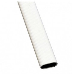 AMIG 18432  
 Tubo armario ovalado estriado 1  
 30 x 15 x 1,4 mm  
 Aluminio  
 Blanco