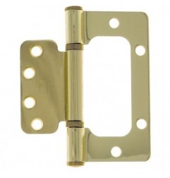 AMIG 18474  
 Bisagra BG1  
 4'' x 3,5'' (100 x 90 x 2,5 mm)  
 Acero  
 Latonado barnizado