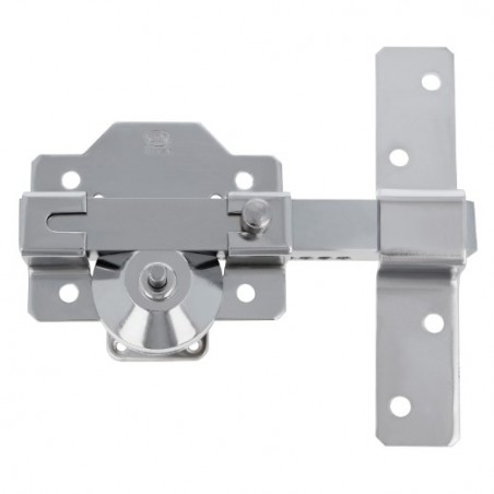 AMIG 18486  
 Cerrojo de seguridad 1E  
 88 x 153 mm  
 Acero  
 Cromado brillo