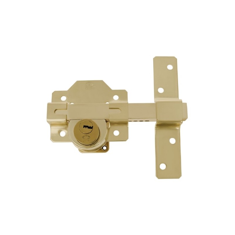 AMIG 18491  
 Cerrojo de seguridad 4E  
 88 x 153 mm  
 Acero  
 Oro