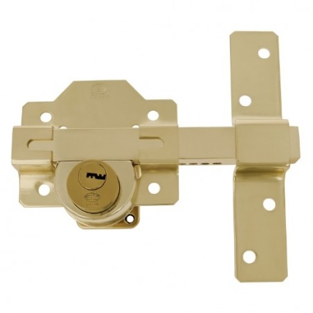 AMIG 18491  
 Cerrojo de seguridad 4E  
 88 x 153 mm  
 Acero  
 Oro