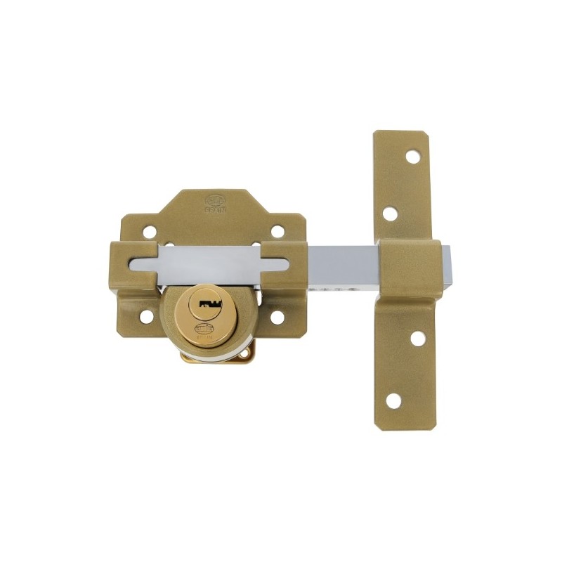 AMIG 18493  
 Cerrojo de seguridad 4E  
 88 x 153 mm  
 Acero  
 Martelé