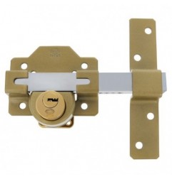 AMIG 18496  
 Cerrojo de seguridad 4E  
 105 x 170 mm  
 Acero  
 Martelé