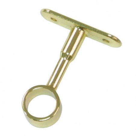 AMIG 18554  
 Soporte tubo armario 11  
 Ø16 x 62 mm  
 Zamak  
 Latonado barnizado