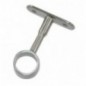 AMIG 18556  
 Soporte tubo armario 11  
 Ø16 x 62 mm  
 Zamak  
 Níquel cepillado