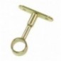 AMIG 18558  
 Soporte tubo armario 11  
 Ø19 x 65 mm  
 Zamak  
 Latonado barnizado