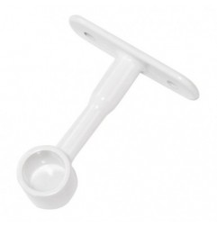 AMIG 18566  
 Soporte tubo armario 12  
 Ø16 x 62 mm  
 Zamak  
 Blanco