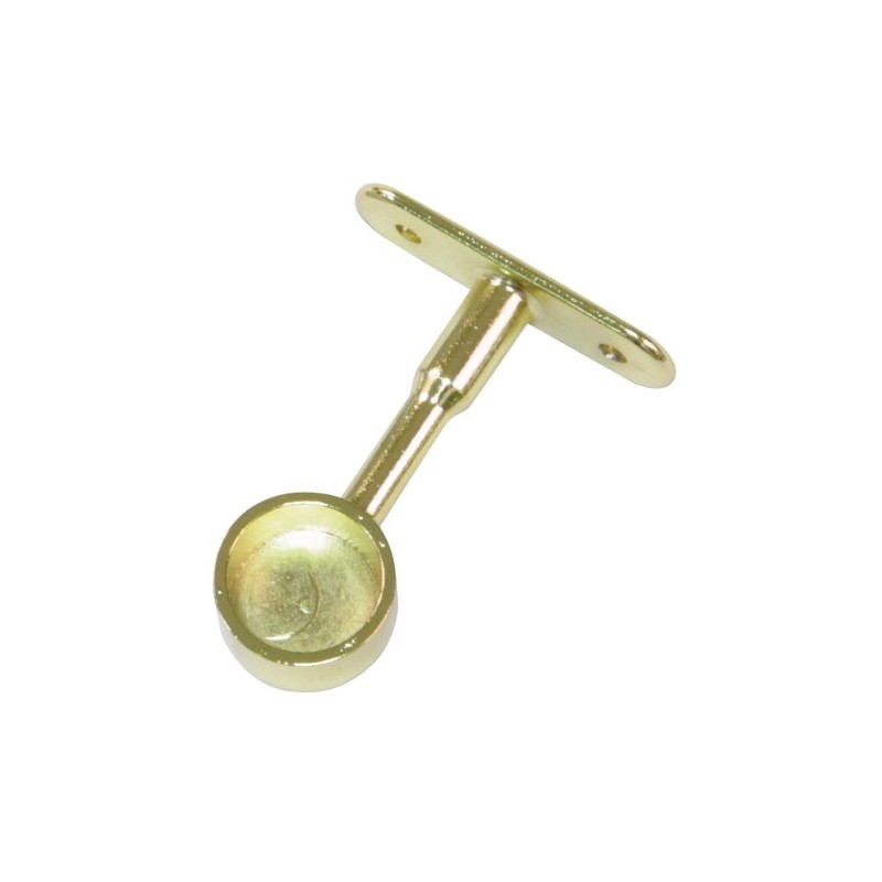 AMIG 18569  
 Soporte tubo armario 12  
 Ø19 x 65 mm  
 Zamak  
 Latonado barnizado