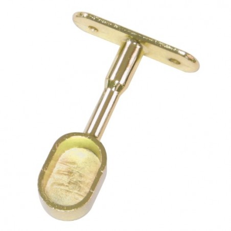 AMIG 18579  
 Soporte tubo armario 14  
 22 x 15 x 69 mm  
 Zamak  
 Latonado barnizado