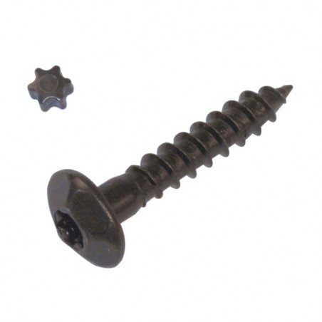 AMIG 18627  
 Tirafondo inviolable 7000  
 M7 x 40 mm  
 Acero  
 Zincado negro